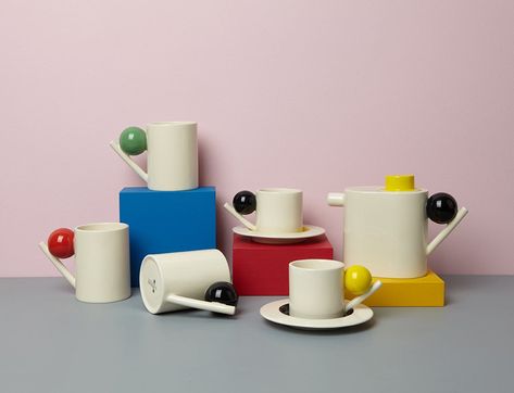 Dining Ware, Geometrical Shapes, Earthenware Clay, Pop Bottles, Ceramic Tableware, Postmodernism, Earthenware, Bauhaus, The Spirit