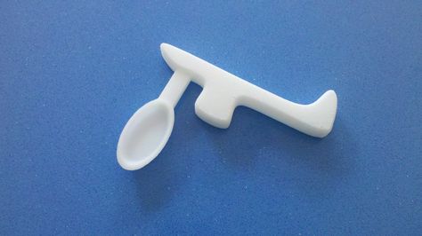 Right+angle+spoon+by+siderits. Assistive Technology Devices, Adaptive Devices, 3d Design Software, Adaptive Equipment, Assistive Devices, 3d Printing Projects, Assistive Technology, Special Needs Kids, Design Research