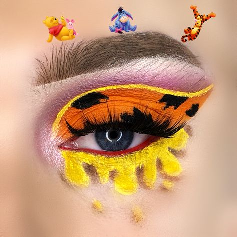 Prema Party, Tigger Makeup, Tigger Costume, Makeup Photoshoot, Photoshoot Makeup, Mua Makeup, Halloween Ideas, Makeup Nails, Birthday Party Themes