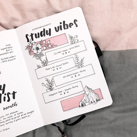 Bujo Inspiration Aesthetic, Pages Ideas, Bullet Journal Month, Study Vibes, Bullet Journal Ideas Templates, Bullet Journal Paper, Journal Lists, Bulletin Journal Ideas, Bujo Ideas