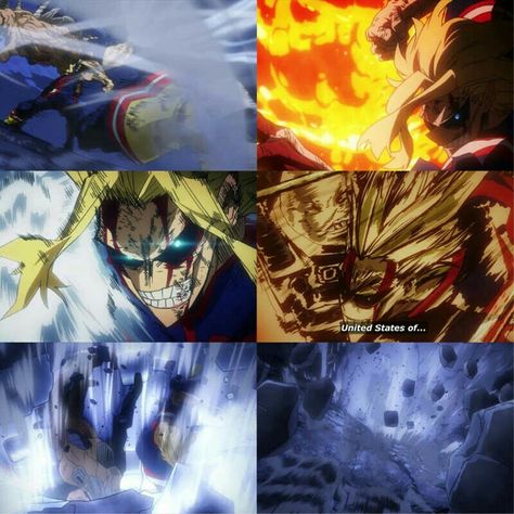 All Might vs All For One || My Hero Academia United States Of Smash, Wizard King, All For One, Best Superhero, Japanese Tattoo Designs, All Might, Sonic And Shadow, Buko No Hero Academia, Black Clover