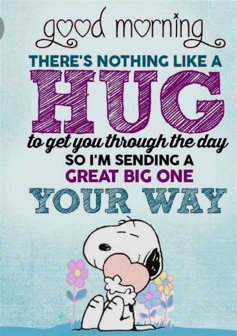 Good morning ☀️🙏✨ Snoopy Good Morning, Morning Hugs, Good Morning Hug, Good Morning Snoopy, Snoopy Images, Morning Quotes Funny, Prayers For Children, Snoopy Wallpaper, Snoopy Quotes