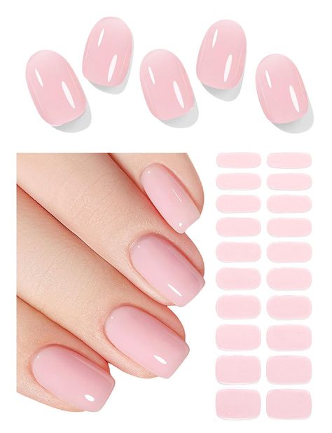 PRICES MAY VARY. UV Nail Art Stickers Set: 20pcs gel nail polish stickers with 1 nail file, 1 nail stick and 1 sealing strip, which make your nail art decoration more convenient. Gel nail polish sticker: New style semi cured gel nail wraps are made from real gel nail polish ingredients, not plastic material. Help you get rid of long-time manicures and nails damage. Easy to use: Cured 60% in advance, our uv nail gel stickers are made with real liquid gel and fit all types of nail sizes and shapes Gel Nail Stickers, Home Nails, Gel Nail Strips, Gel Set, Nail Polish Stickers, Nails Diy, Uv Nails, Manicure Y Pedicure, Nail Art Accessories