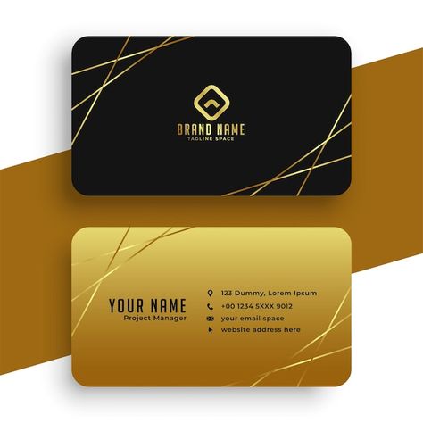 Gold Card Design, Golden Business Card, Free Graphic Design Software, Ppt Template Design, Social Media Business Cards, Qr Code Business Card, Metal Business Cards, Visiting Card Design, Business Card Design Creative