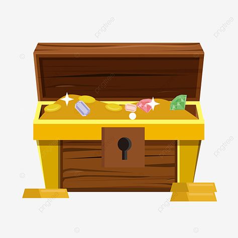 Treasure Box, Treasure Chest, Cartoon Illustration, Toy Chest, Clip Art, Collage, Anime, Gifts, Quick Saves