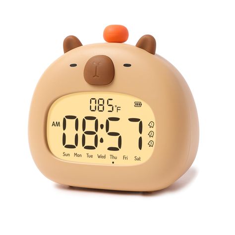 PRICES MAY VARY. ⏰【Classic Alarm Clock】CapybaraAlarm Clock is a typical kid's alarm clock with a fun kapi bara shape that can be used as a bedroom or desk decoration. Kapybara alarm clock for kids can cultivate healthy sleep habits. ⏰【Warm Night Light】The digital alarm clock can adjust the brightness freely, you can adjust the brightness to use for a cozy sleeping atmosphere or for night lighting. The night light clock also comes with a delayed light off function, set the delayed light off time Amazon Unique Products, Cute Stuff To Buy, Presents For Guys, Alarm Clock Cute, Bedrooms Simple, Alarm Ringtone, Cute Alarm Clock, Light Clock, Toddler Decor