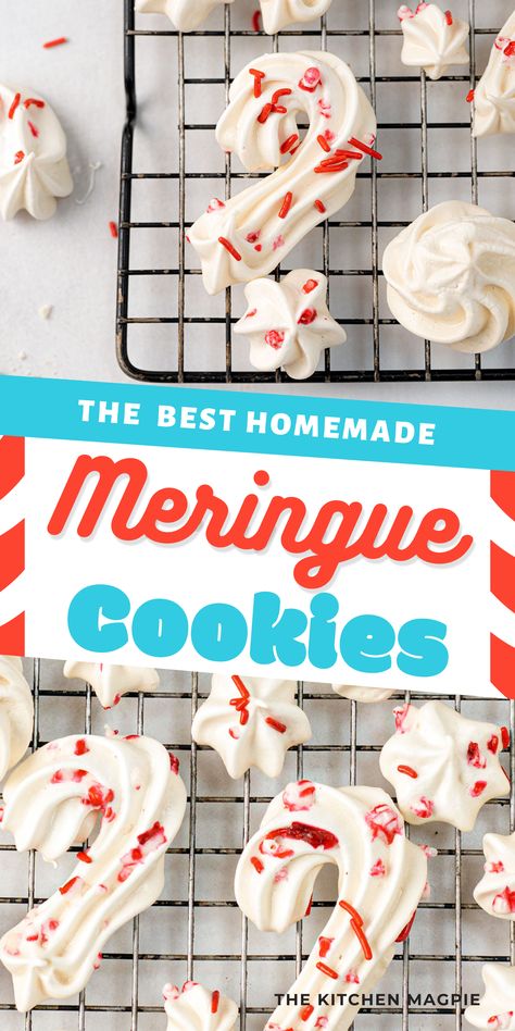 Easy Meringue Recipe, Egg White Cookies, Making Meringue, Homemade Meringue, Easy Meringue Cookies, Light Cookies, Meringue Cookies Recipe, Easy Meringues, Perfect Meringue