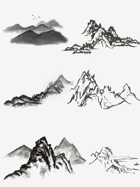 Japanese Ink Painting, Sumi E Painting, Paint Vector, Chinese Landscape Painting, Art Chinois, Chinese Art Painting, Contemporary Landscape Painting, Chinese Brush Painting, Chinese Brush