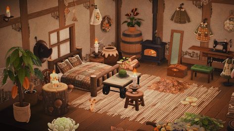 Hobbit Hole Bedroom, Bedroom Ideas Acnh, Reading Window Nook, Reading Window, Fall Bedroom Ideas, Window Nook, Trendy Interior Design, Animal Crossing Memes, Animal Crossing Wild World