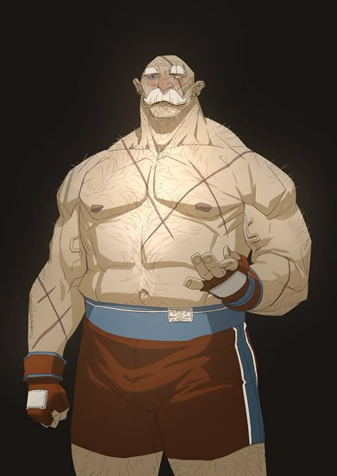 Dnd Strongman, Big Guy Character Design, Sumo Wrestler, Art Sketches Doodles, Sketches Doodles, Comics Artist, Man Character, Character Design Male, Anatomy Art