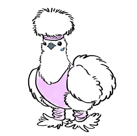 lizzywhimsy: “ Trying to catch up for Inktober. Have some doodles of Karen, the silki chicken ” Chicken Drawings Simple, Silkie Chicken Illustration, Chicken Aesthetic Drawing, Fluffy Chicken Drawing, Crazy Chicken Drawing, Silkie Chicken Drawing, Cute Chicken Painting, Chicken Doodle Art, How To Draw Chicken