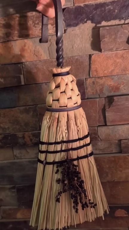 Handmade Brooms | Sorghum & Leather | Colorado Handmade Broom, Broom Corn, Cast Iron Hooks, Iron Hook, Basic Tools, Brooms, Cast Iron, Colorado, Stitching