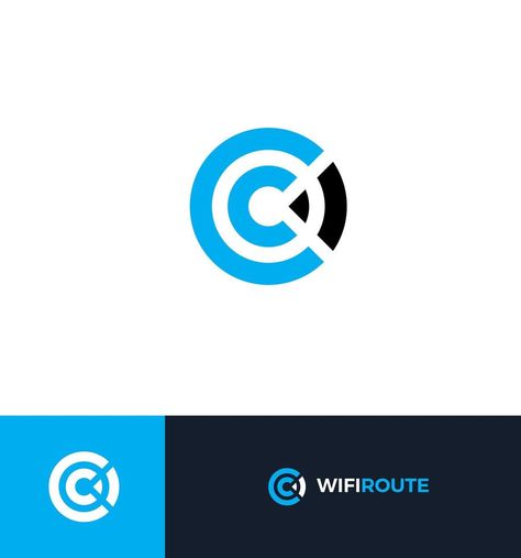 Wi-Fi flat style vector logo concept. Wireless signal isolated icon. Wifi abstract zone symbol. Letter C Wifi Logo, Future Logo, C Letter, Game Zone, Letter C, Flat Style, Logo Concept, Fashion Flats, Vector Logo