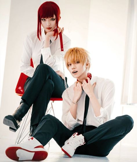 Denji and Makima chainsaw man #cosplay Makima Denji Cosplay, Denji And Makima, Chainsaw Cosplay, Denji Cosplay, Bossy Women, Nurse Photoshoot, Fem Fem, Chainsaw Man Cosplay, Power Cosplay