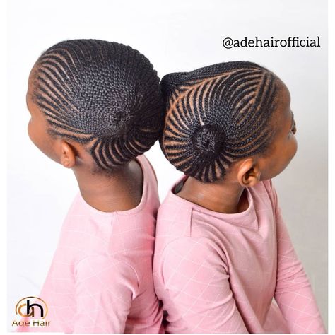 Small Lines Hairstyle, Plaited Hairstyles, Kids' Hairstyles, Plait Styles, Childrens Hairstyles, Kids Hairstyle, Natural Hair Stylists, Children Hair, Hairstyles And Haircuts