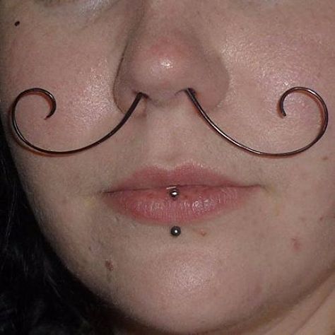 Amazon.com: Rollie Finger Mustache - Septum Mustache - Septum Jewelry - 14g: Handmade Septum Mustache, Finger Piercing, Mary Kay Sale, Septum Rings, Cool Guy, Ombre Acrylic Nails, Septum Jewelry, Nose Hoop, Septum Piercing