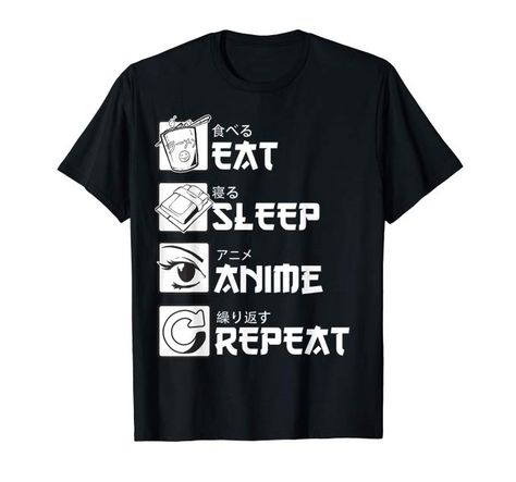 Amazon.com: Eat Sleep Anime Repeat Shirt, Funny Japanese Manga Gift Tee T-Shirt: Clothing Manga Gift, Japanese Manga, Eat Sleep, Sleep, Funny, Anime, T Shirt, Gifts