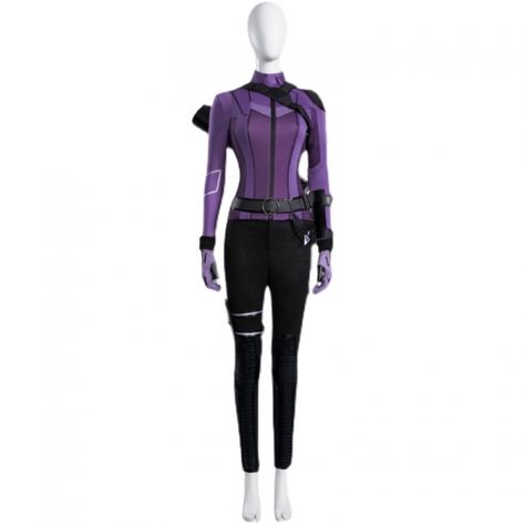 This Hawkeye Hailee Steinfeld's Kate Bishop Cosplay Costume includes Coat,T-shirt,Pants,Shoulder strap,Belt,GlovesX2,Quiver,Handguard,Leg guards,Shoes. Everyone will want you to join their team when you wear it.  Specification  ★Type: Hawkeye Hailee Steinfeld's Kate Bishop Cosplay Costume ★Source: TV Hawkeye ★Character: Kate Bishop ★Material: stretch fabric, black milk silk, black composite leather, black soft leather ​​​★Package: Coat,T-shirt,Pants,Shoulder strap,Belt,GlovesX2,Quiver,Ha Hawkeye Cosplay, Hawkeye Costume, Masquerade Dress, Young Avengers, Anime Expo, Kate Bishop, Dressup Party, Costume Store, Quiver