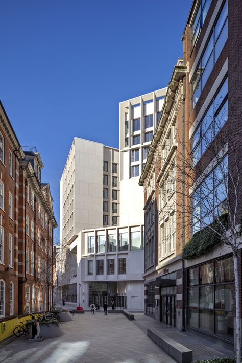 Gallery of London School of Economics Marshall Building / Grafton Architects - 7 Grafton Architects, Facade Engineering, London Country, Lecture Theatre, London School, Portland Stone, London School Of Economics, Japan Street, Design Management