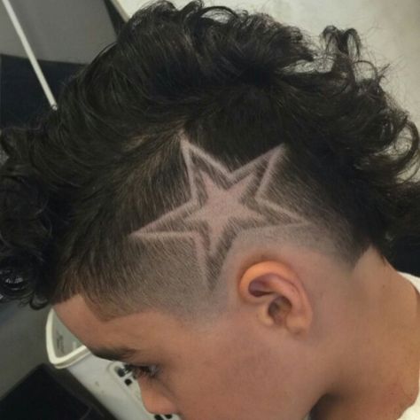 Star Fade Haircut, Star Hair Design For Men, Star Shaved Hair Design, Star Undercut Design, Star Haircut Design, Star Buzzcut, Star Hair Design, Star Haircut, Tattoo For Boys