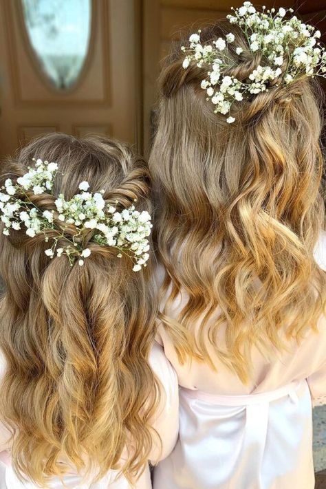 Flower Girl Hairstyle, Flower Girl Wedding Hair, Bridesmaid Hair Inspo, Kelsey Rose, Long And Short Hair, Κούρεμα Bob, Black Wedding Hairstyles, Flower Braids, Bridesmaid Ideas