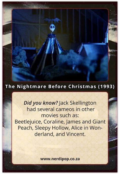 Nightmare Before Christmas Deaths, Coraline Facts, Christmas Fun Facts, Tim Burton Nightmare Before Christmas, James And Giant Peach, Nightmare Before Christmas Drawings, Jack The Pumpkin King, Christmas Comics, Animation Quotes