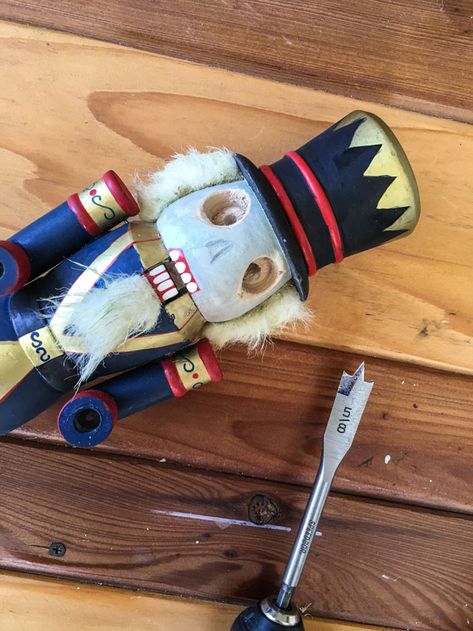 Zombie Nutcracker - The Surprise-aholic Halloween Nutcrackers Diy, Zombie Nutcracker, Diy Nutcracker, Red Crayon, Monster Craft, Annual Halloween Party, Haunted Dollhouse, Halloween 2024, The Nightmare Before Christmas