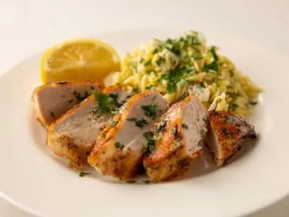 Crispy Chicken with Lemon Orzo Recipe | Ina Garten | Food Network Crispy Chicken With Lemon Orzo, Chicken With Lemon Orzo, European Butter, Chicken With Lemon, Lemon Orzo, Hot Cheese, Ina Garten Recipes, Orzo Recipes, Food Network Canada