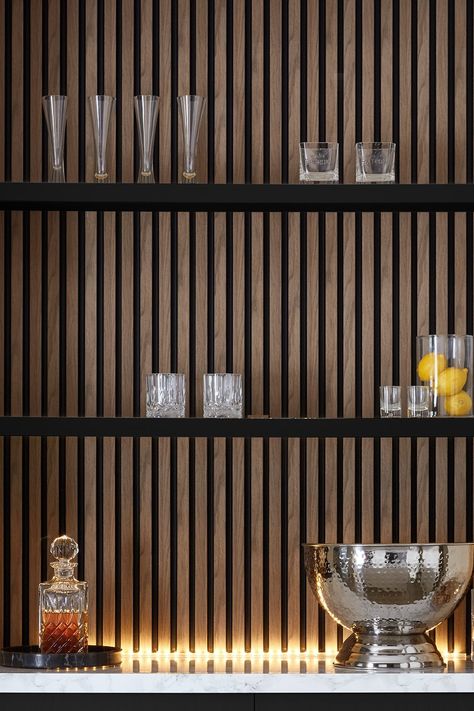 Wood Panelling Walls, Wall Covering Ideas Panelling, Modular Installation, Black Panelling, Alcove Storage, Outdoor Wall Panels, Kitchen Wall Panels, White Wall Paneling, Reclaimed Wood Paneling