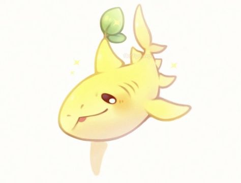 Lemon Shark, Lemon, Fish, Yellow, Drawings, Funny, Animals