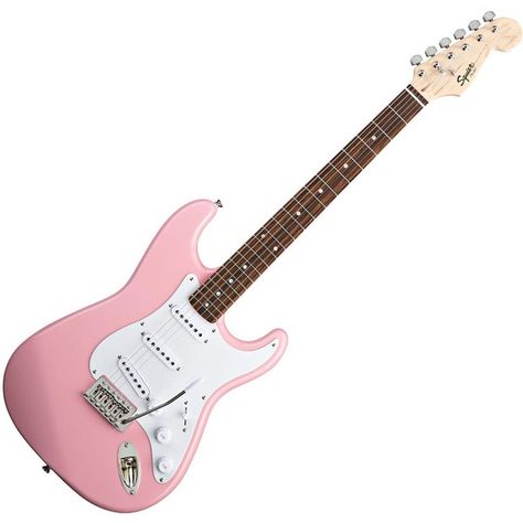 Fender Squier Bullet Stratocaster Electric Guitar w/Tremolo Pink... ($100) ❤ liked on Polyvore featuring fillers, music, guitars, instruments and accessories Squier Guitars, Play Electric Guitar, Pink Guitar, Pretty Guitars, Pink Music, Fender Electric Guitar, Fender Squier, Guitars Electric, Acoustic Guitars