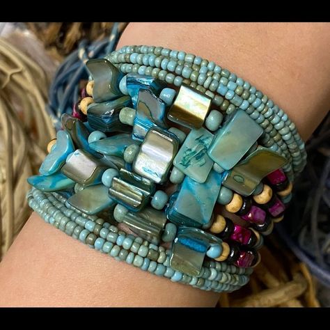 Brand New Beaded Cuff Bracelet. Adjustable So Fits Any Size Wrist. Blue Cuff Bracelet, Coin Charm Bracelet, Horse Hair Bracelet, Dream Bracelet, Red Heart Earrings, Fabric Bracelets, Beaded Cuff Bracelet, Multi Strand Bracelet, Christmas Bracelet