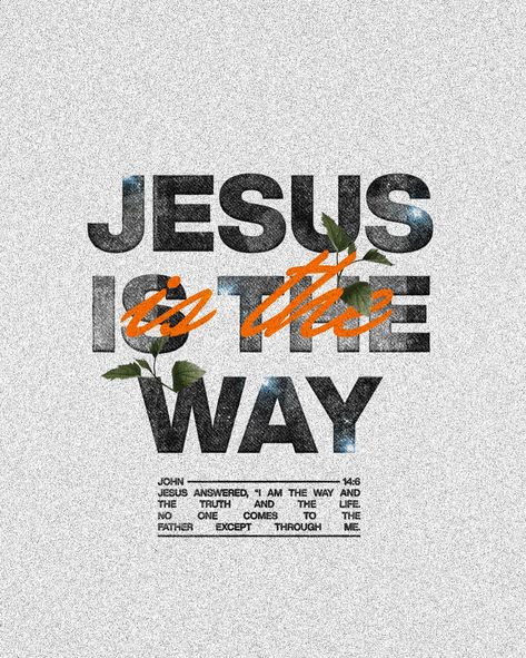 Jesus is the way 🔥 🔥 🔥 . . . . follow me @eibram.crtv 🖼️💖 . . the 7 slide is my fav 👌🏾😘 and the last slide show the quick process 🫶🔥 . . . #God #Jesus #art #grace #love #gospel #worship #easter #church #sundayservice #christianart #prochurchdesign #pcmchallenge #tooolkit #graphicdesign #graphicdesigner #design #churchmedia #typograph #jesus #bible #visualmediachurch #creativechurch #creative #crtvchurch #crtv #worshipandcreative #churchcreative Jesus Revolution, Jesus Is The Way, Christian Graphic Design, Church Media Design, Christian Quotes Wallpaper, Jesus Is Alive, Christian Shirts Designs, Church Graphics, Christian Posters