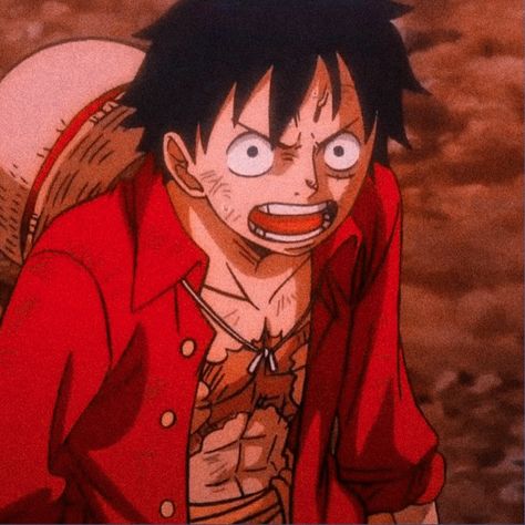 One Piece ☠ icons Luffy Red Aesthetic, Luffy Red, Luffy Icon, One Piece Icons, Red Aesthetic, Black Hair, One Piece, Red, Hair