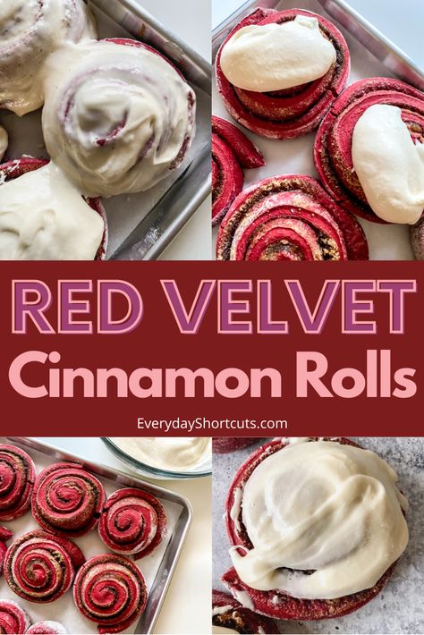 Red Velvet Cinnamon Rolls, Cinnamon Sticky Buns, Cinnamon Rolls From Scratch, Whipped Cream Cheese Frosting, Breakfast Recipes Sweet, Cinnamon Roll Cake, Whipped Cream Cheese, Cinnamon Rolls Homemade, Cinnamon Rolls Recipe