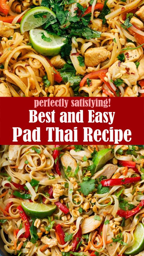 Best and Easy Pad Thai Recipe – Reserveamana Chicken Pad Thai Recipe Easy, Pad Thai Recipe Vegetarian, Pad Thai Recipe Easy, Easy Pad Thai Recipe, Best Pad Thai Recipe, Chicken Pad Thai Recipe, Beginner Cook, Sunday Food, Chicken Pad Thai