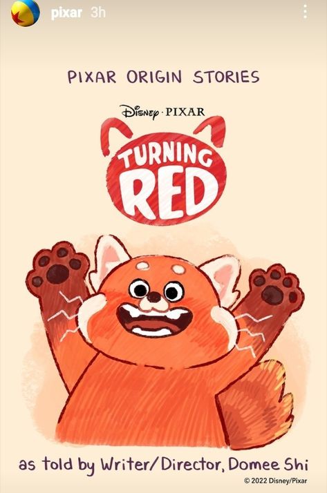 Red Draw, Up Pixar, Dibujos Toy Story, Panda Drawing, Cute Ferrets, Pixar Films, Disney Pixar Movies, Turning Red, Disney Wall