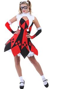 Jester Dress Halloween Costume Court Jester Costume, Harley Costume, Jester Outfit, Easy Halloween Costumes For Women, Quirky Dress, Jester Costume, Court Jester, Plus Size Costume, Plus Size Halloween Costume