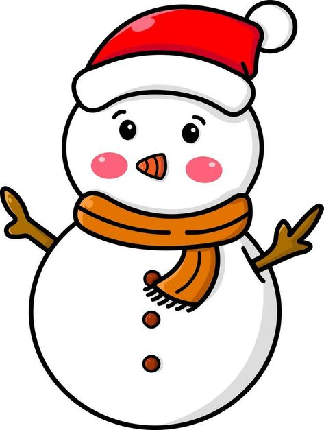 Christmas Snowman Illustration Christmas Snowman Illustration, Snowman Vector, Snowman Illustration, Cute Snowmen, Cute Graphics, Illustration Advertisement, Vector Banner, Christmas Ad, Snowman Christmas