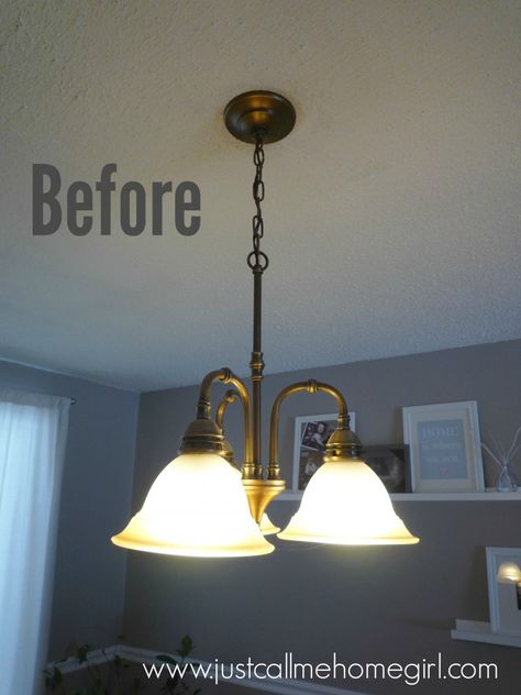 Dining Room Light Fixture Update - Just Call Me Homegirl Craftsman Light Fixtures, Dinning Room Light Fixture, Light Fixture Makeover, Diy Hanging Light, Painting Light Fixtures, Glass Light Covers, Dinning Room Lighting, Passionate Penny Pincher, Dining Room Lamps