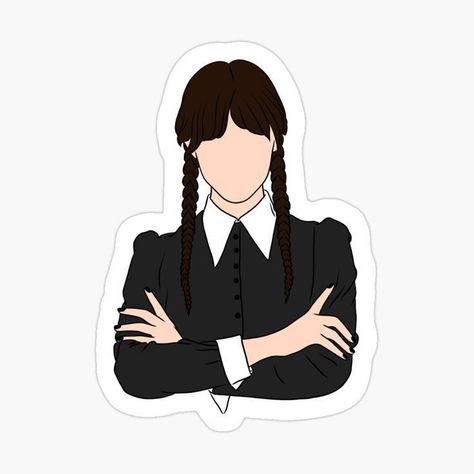 Wednesday Addams Papercraft, Wednesday Stickers Printable, Wednesday Addams Stickers Printable, Wednesday Addams Stickers, Wednesday Stickers, Wednesday Sticker, Wednesday Addams Tattoo, Wednesday Aesthetic, Wednesday Addams Jenna