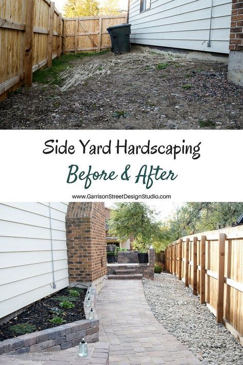 Before And After Landscaping, Yard Before And After, Side Yard Landscaping, Side Yards, Backyard Remodel, Exterior Makeover, After Pictures, Side Yard, Backyard Makeover