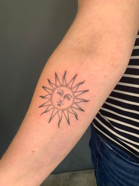 Maching Tattoos, Matching Friend Tattoos, Back Of Arm Tattoo, Matching Best Friend Tattoos, Elbow Tattoos, Writing Tattoos, Sun Tattoos, Collar Bone Tattoo, Matching Tattoo