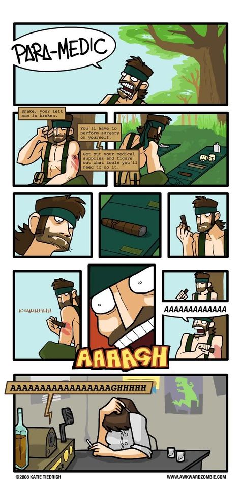 AWKWARD ZOMBIE - Remedial | Metal Gear Solid 3 Big Boss Metal Gear, Awkward Zombie, Snake Metal Gear, Metal Gear Solid Series, Metal Gear Series, Metal Gear Rising, Gear Art, Gamer Humor, Video Game Memes