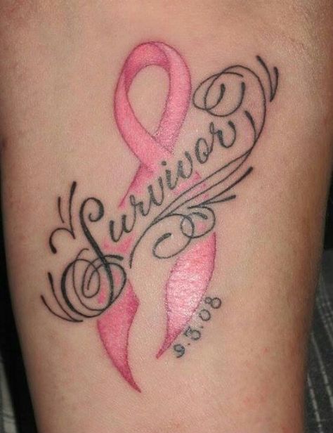 Very pretty, love this just need to ribbon to be teal Crohns Tattoo, Pink Ribbon Tattoos, Survivor Tattoo, Mastectomy Tattoo, Awareness Tattoo, Ribbon Tattoos, 문신 디자인, Trendy Tattoos, Inspirational Tattoos