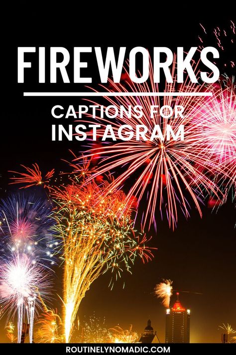 The perfect fireworks captions for instagram for when you are ready to celebrate. Find the best fireworks quotes for Instagram here! Sparklers Quotes, Fireworks Quotes, Funny Fireworks, Best Fireworks, Fire Works, Ig Captions, Quotes For Instagram, Fireworks Show, Cool Captions