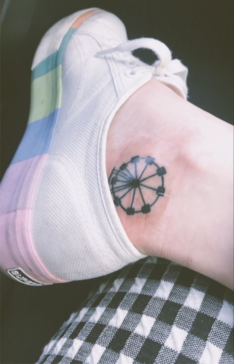 Ferris Wheel Tattoo, Rollercoaster Tattoo, Dear Momma, Wheel Tattoo, Angel Tattoo, Foot Tattoo, Beautiful Body, Flash Tattoo, I Tattoo