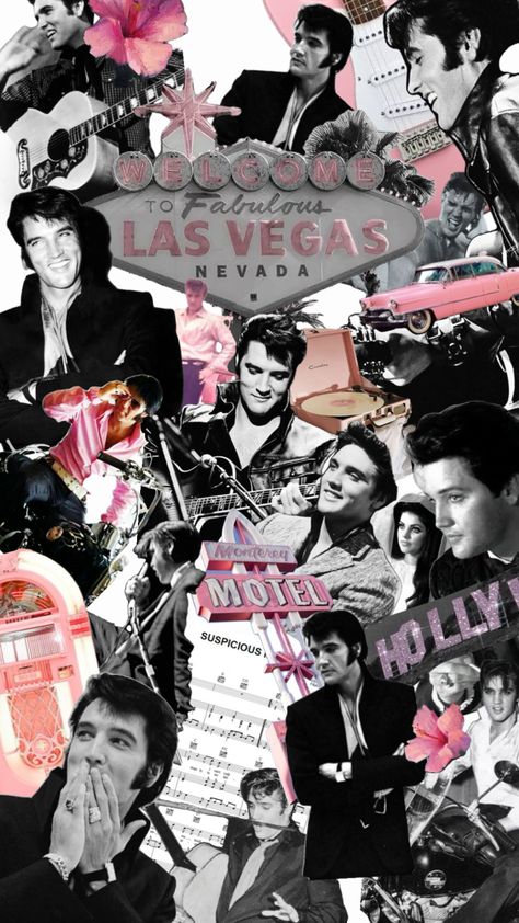 Pink Elvis Aesthetic, Elvis Presley Hot Pics, Elvis Presley Backgrounds, Elvis Presley Aesthetic Wallpaper Iphone, Elvis Presley Collage Wallpaper, Elvis Collage Wallpaper, Elvis Iphone Wallpaper, Elvis Movie Wallpaper, Elvis Aesthetic Wallpaper