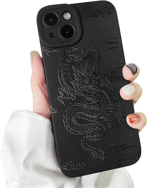 Amazon.com: Lovmooful Compatible for iPhone 15 Case Cute Cool Dragon Black Design for Girls Women Soft TPU Shockproof Protective Girly for iPhone 15-Dragon : Cell Phones & Accessories Pure Black Background, Dragon Black, Cool Dragons, Great Gifts For Women, Pure Black, Black Design, Exquisite Design, Pattern Making, Cute Stuff