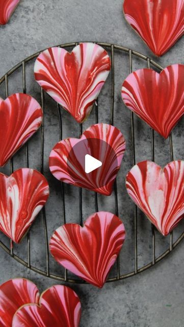 Chelsey White on Instagram: "That midweek marble ❤️ I love how versatile & easy this technique is!! My recipe for these marbled sugar cookies is linked in my bio & stories or you can google chelsweets marbled cookies 🤗 #marbled #hearts #sugarcookies #chelsweets" Marbled Cookies, Marble Cookies, Sugar Cookies, Marble, I Love, Baking, Canning, 10 Things, White